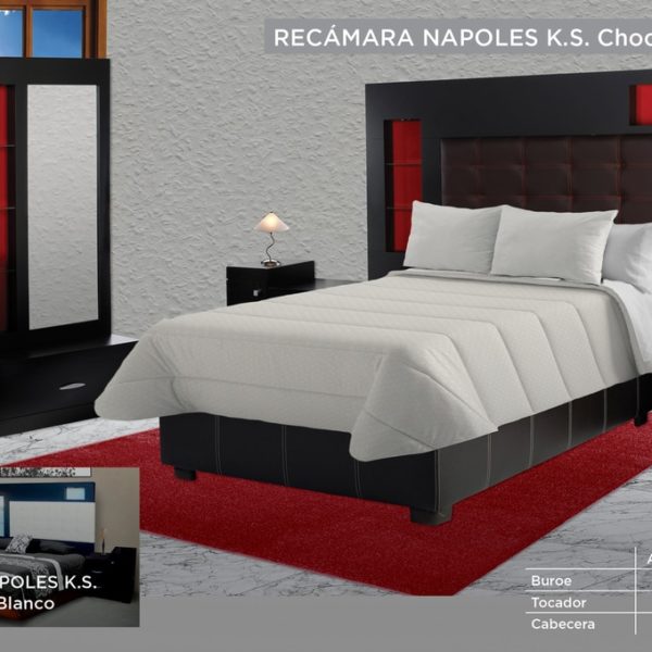 RECAMA NAPOLES K.S. CHOCOLATE CON ROJO