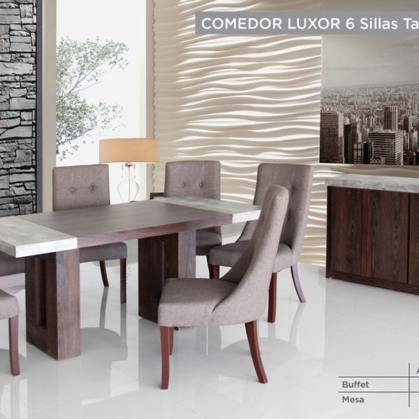 Comedor Luxor 6 Sillas Tabaco